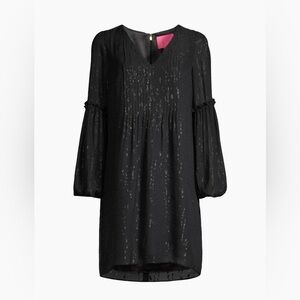 Lilly Pulitzer Cleme Silk Dress. Size 16, Black.